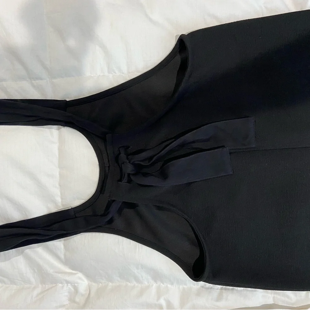 Madewell Texture & Thread Black Wide Leg Tie Back Jumpsuit - Picture 3 of 7